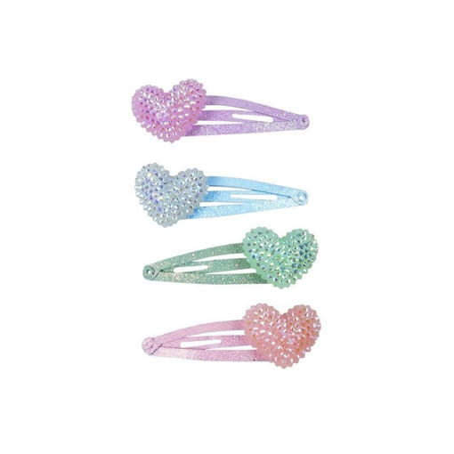 Picture of SPARKLE HEART BOBBLE HAIRCLIPS 2PK